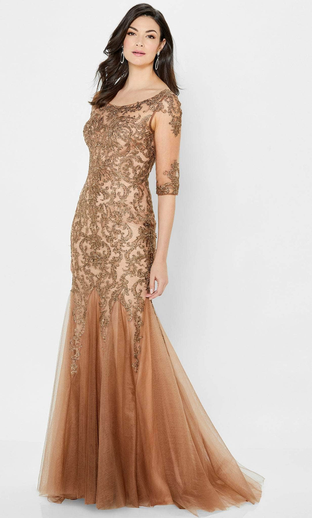 Montage by Mon Cheri 122901W - Lace Gown