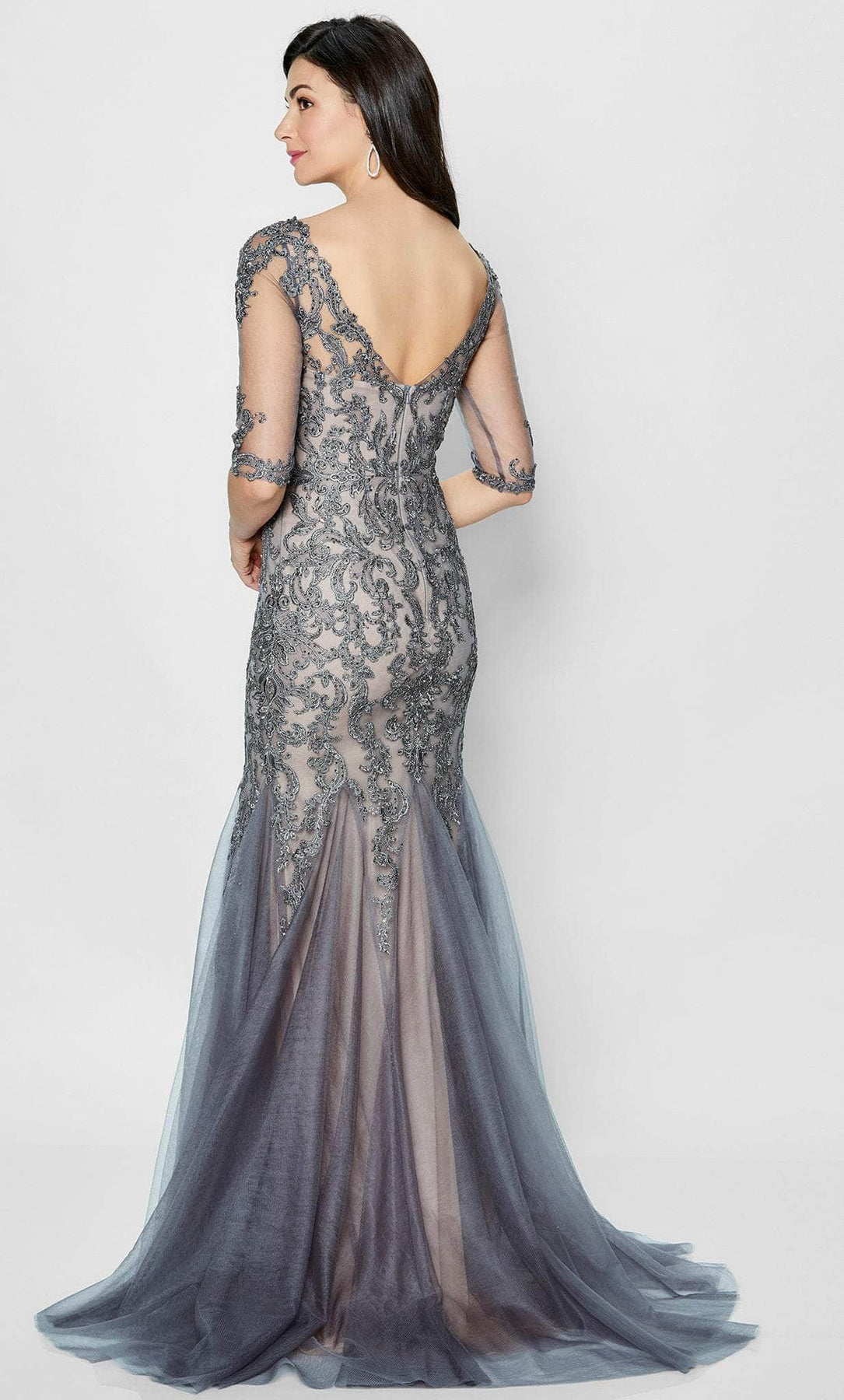 Montage by Mon Cheri 122901W - Lace Gown