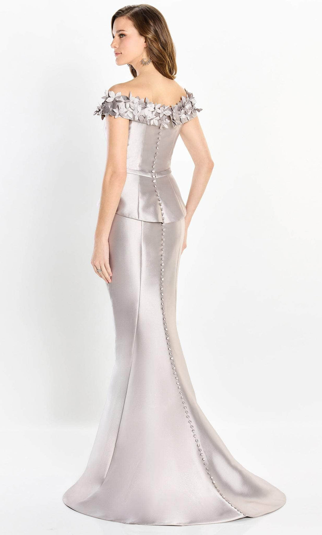 Montage by Mon Cheri M2205 - Trumpet Satin Peplum Dress Special Occasion Dress