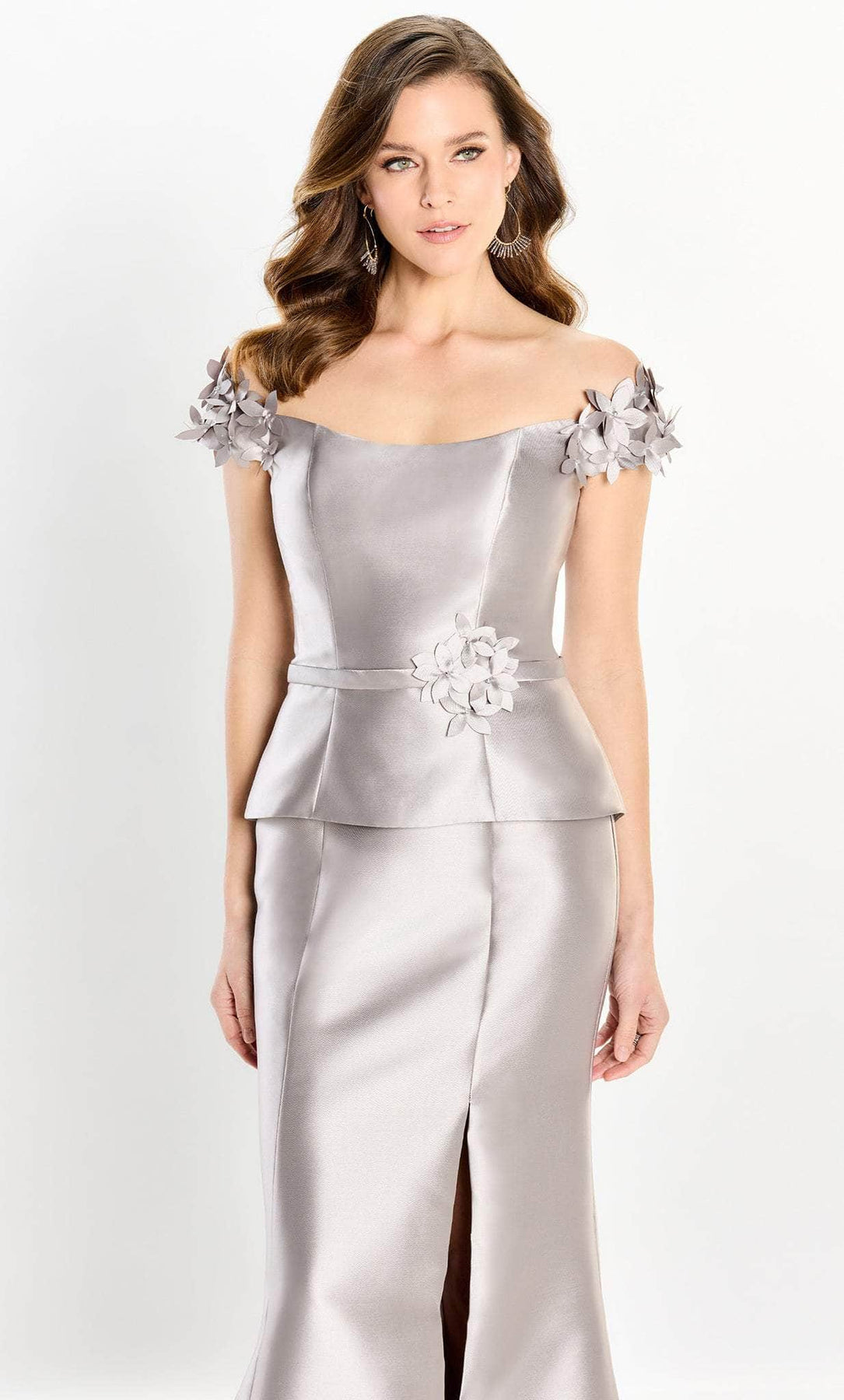 Montage by Mon Cheri M2205 - Trumpet Satin Peplum Dress Special Occasion Dress