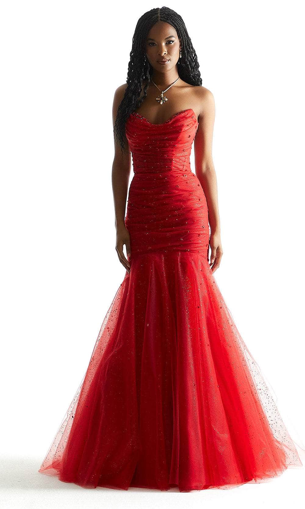 Mori Lee 49046 - Sweetheart Mermaid Dress Prom Dress 00 /  Scarlet