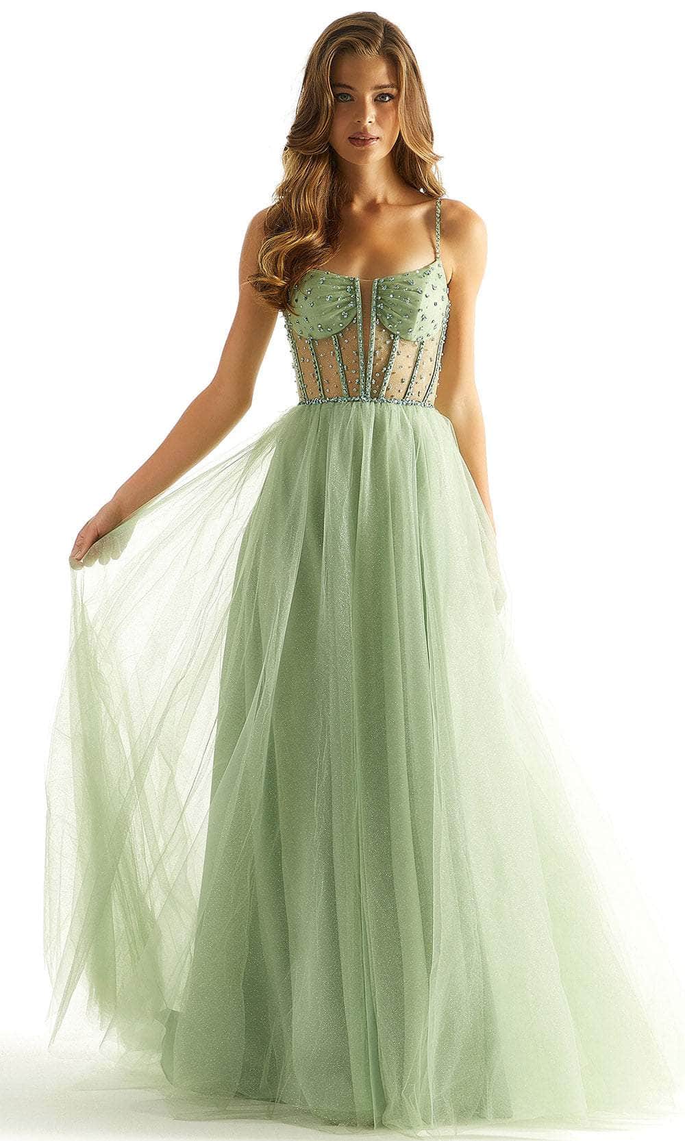 Mori Lee 49069 - Corset Tulle Prom Dress Prom Dress 00 /  Sage