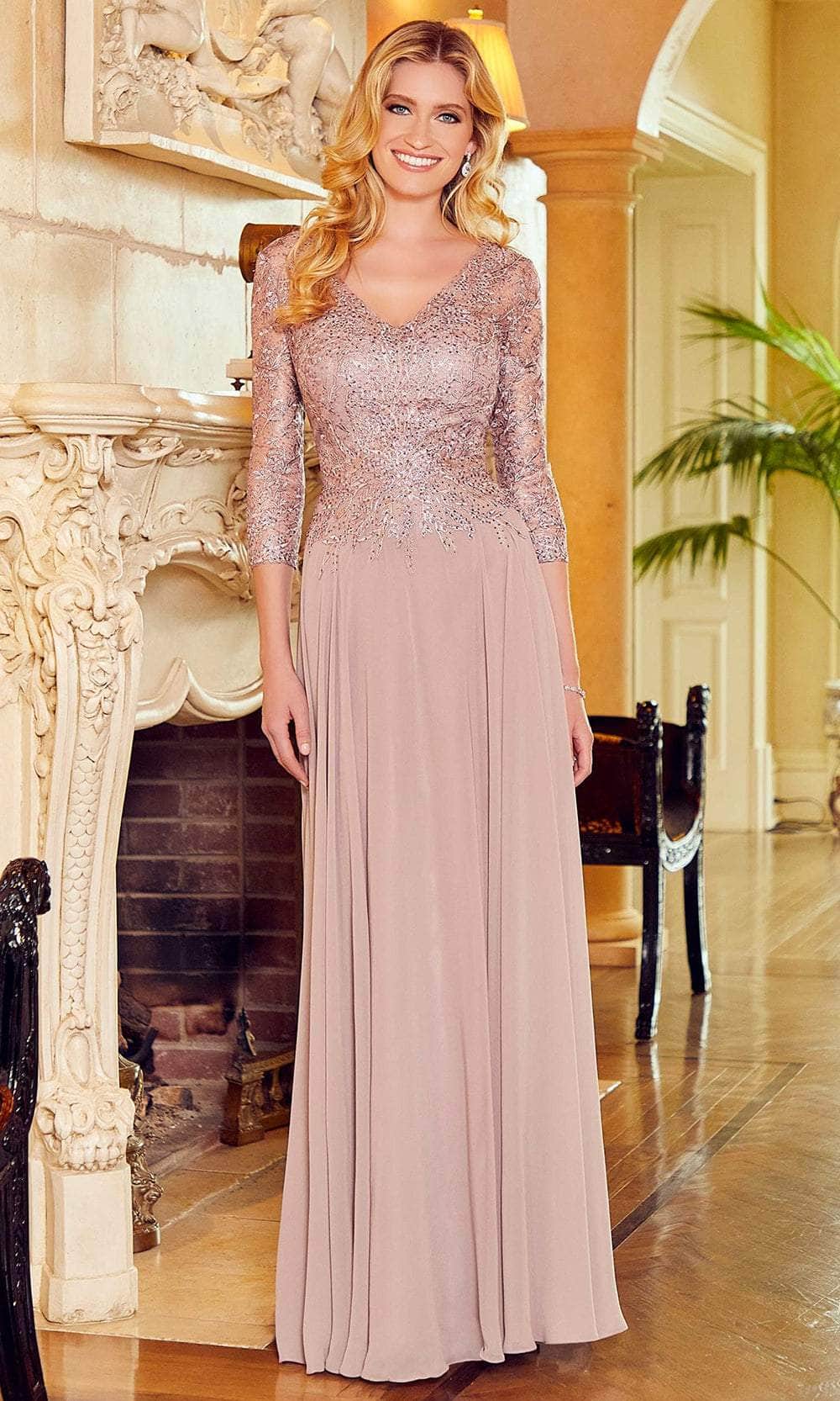 Mori Lee 72524 - Quarter Sleeve Prom Dress Mori Lee 72524 - Quarter Sleeve Prom Dress