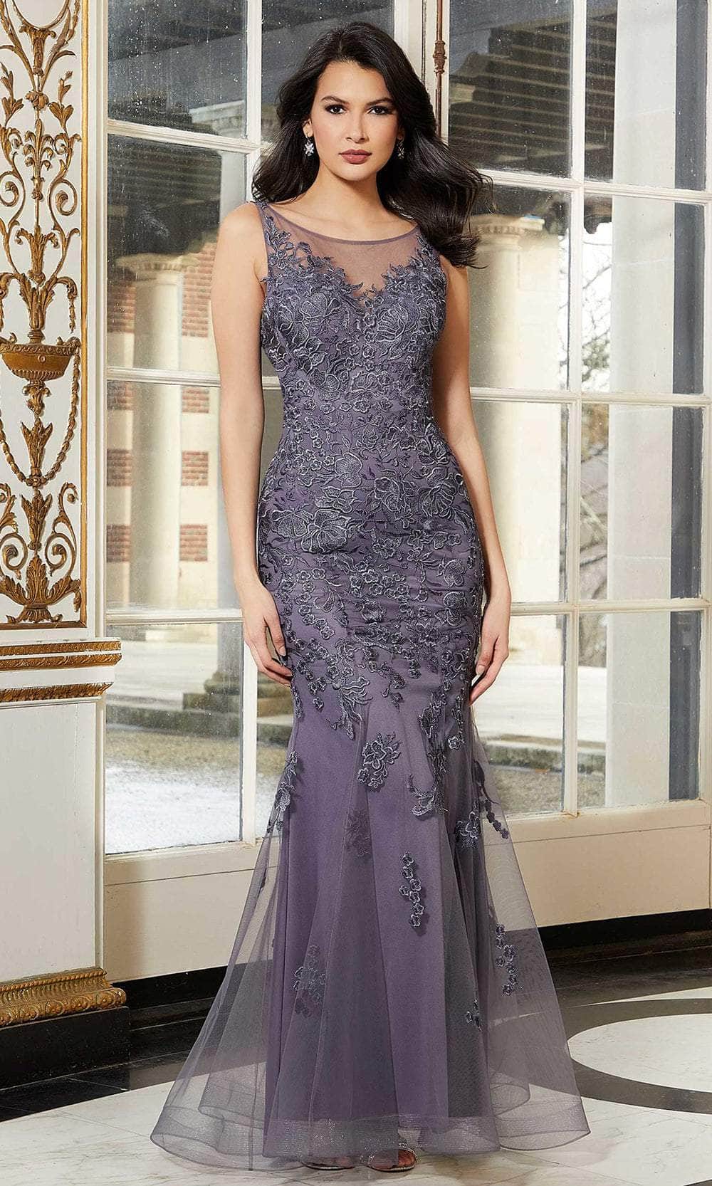 Mori Lee 72633 - Long Net Mermaid Dress - Sleeveless, Sheer, Fitted Bodice, Embroidery, Tulle, Back Zipper, Horsehair Hem, Full Length. ADASA Mori Lee 72633 - Long Net Mermaid Dress - Sleeveless, Sheer, Fitted Bodice, Embroidery, Tulle, Back Zipper, Horsehair Hem, Full Length. ADASA