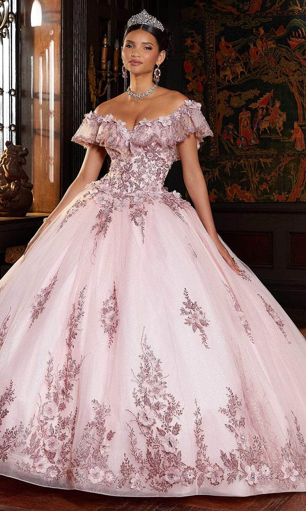 mori lee off the shoulder dress Romantic Bridal Dresses