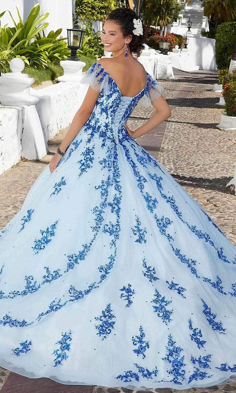 Mori Lee 89365 - Beaded Off-shoulder Ballgown Ball Gowns