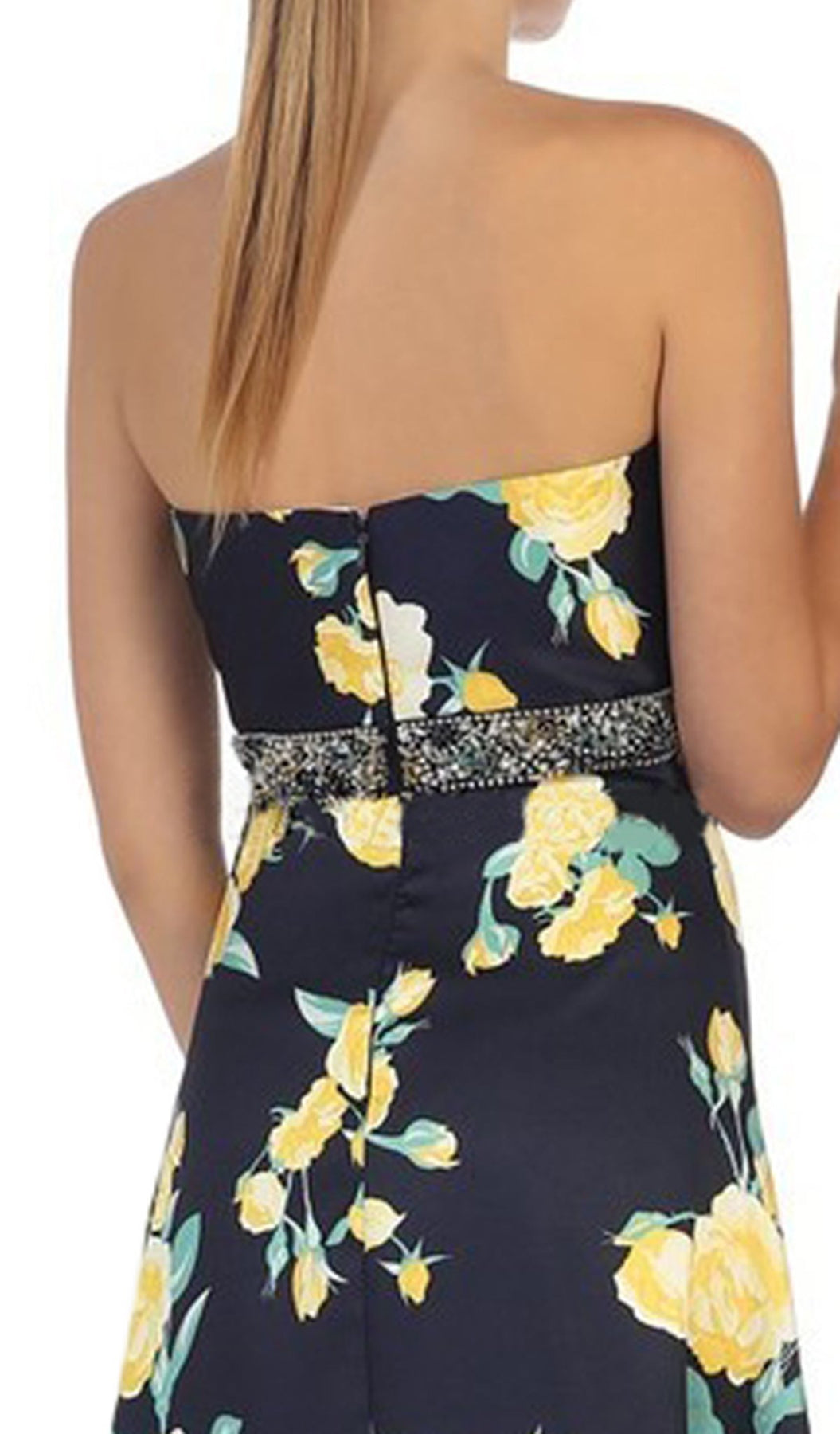 May Queen - MQ1403SC Floral Sweetheart A-Line Dress