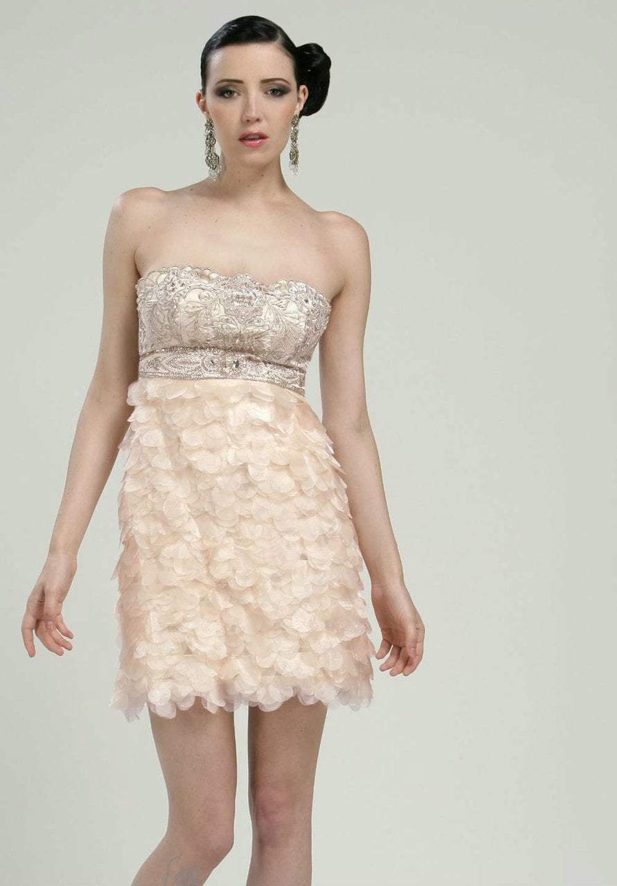 Sue Wong - Strapless Embellished Cocktail Dress N1170SC Sue Wong - Strapless Embellished Cocktail Dress N1170SC