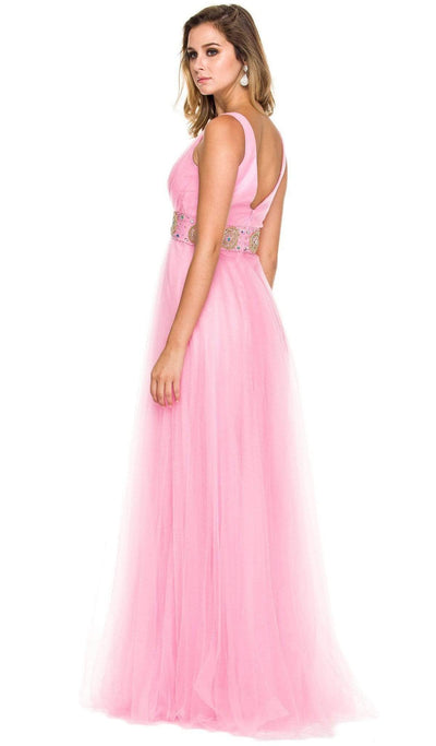 Nox Anabel - 3134 Sleeveless Ruched A-Line Long Gown Special Occasion Dress