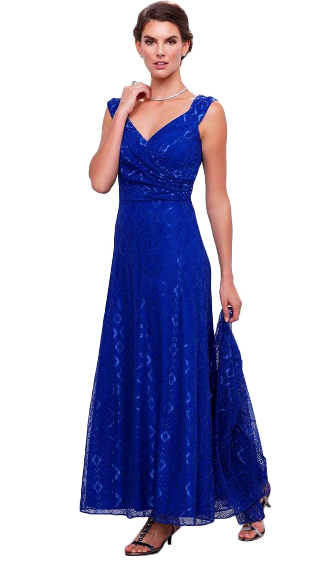 Nox Anabel - 5140 Lace V-Neck A-Line Dress Special Occasion Dress