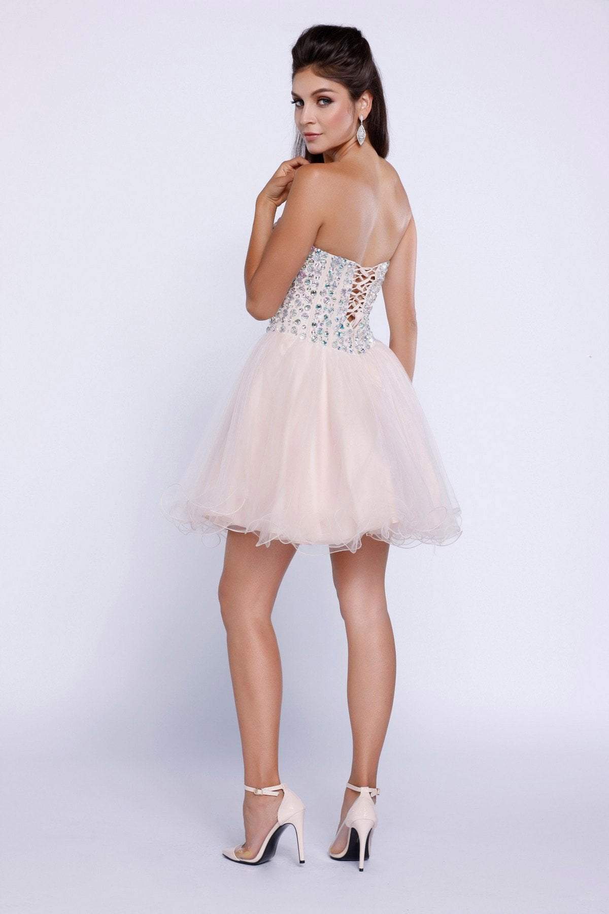 Nox Anabel - 6015 Sweetheart Neckline Corset Style Cocktail Dress Special Occasion Dress