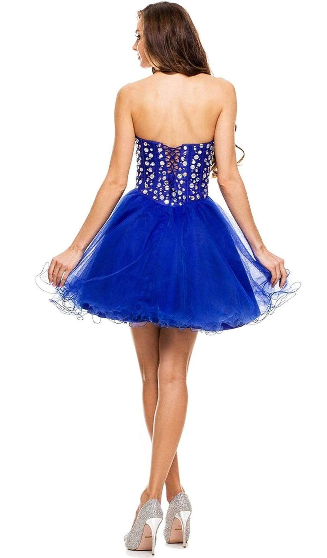 Nox Anabel - 6015 Sweetheart Neckline Corset Style Cocktail Dress Special Occasion Dress