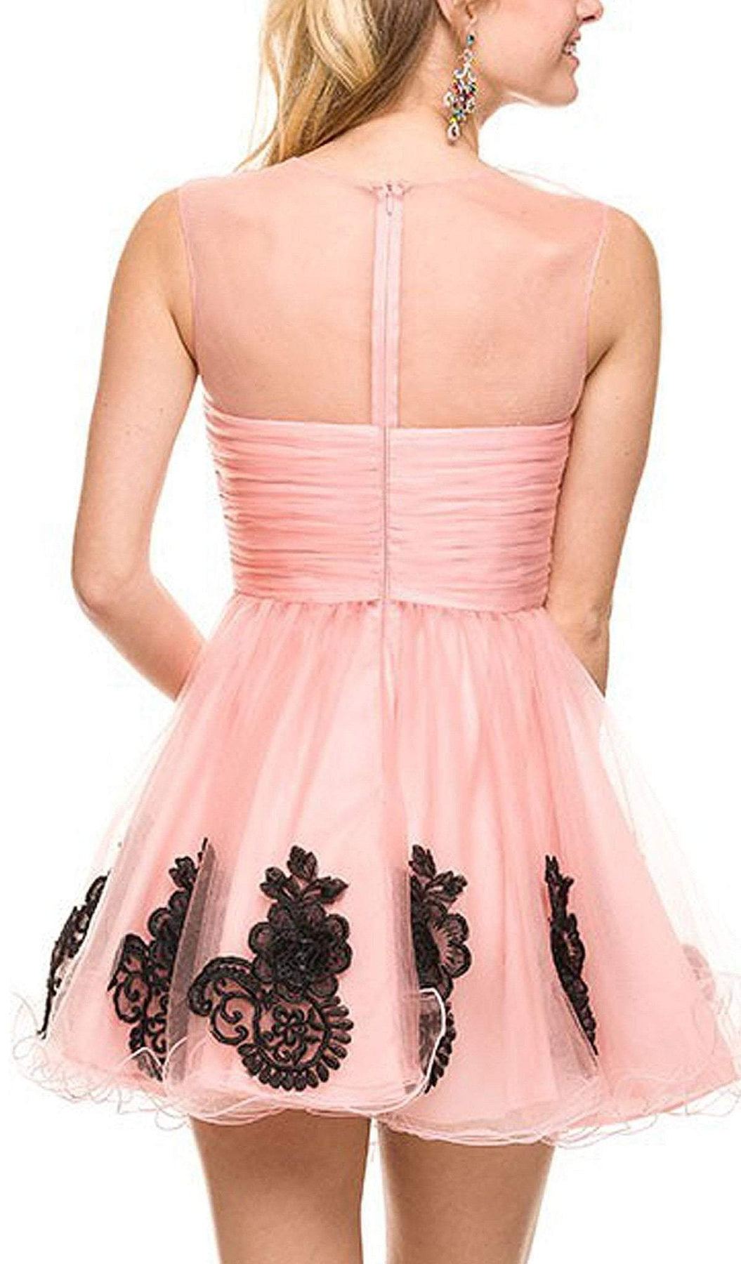 Nox Anabel - 6037 Ruched Illusion Neck Dress Special Occasion Dress