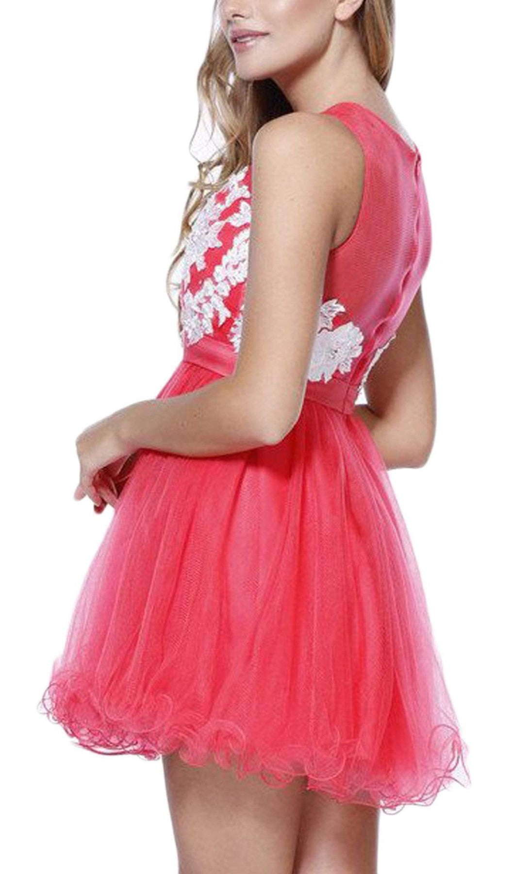 Nox Anabel - 6040 Embroidered Illusion Neck Dress Special Occasion Dress