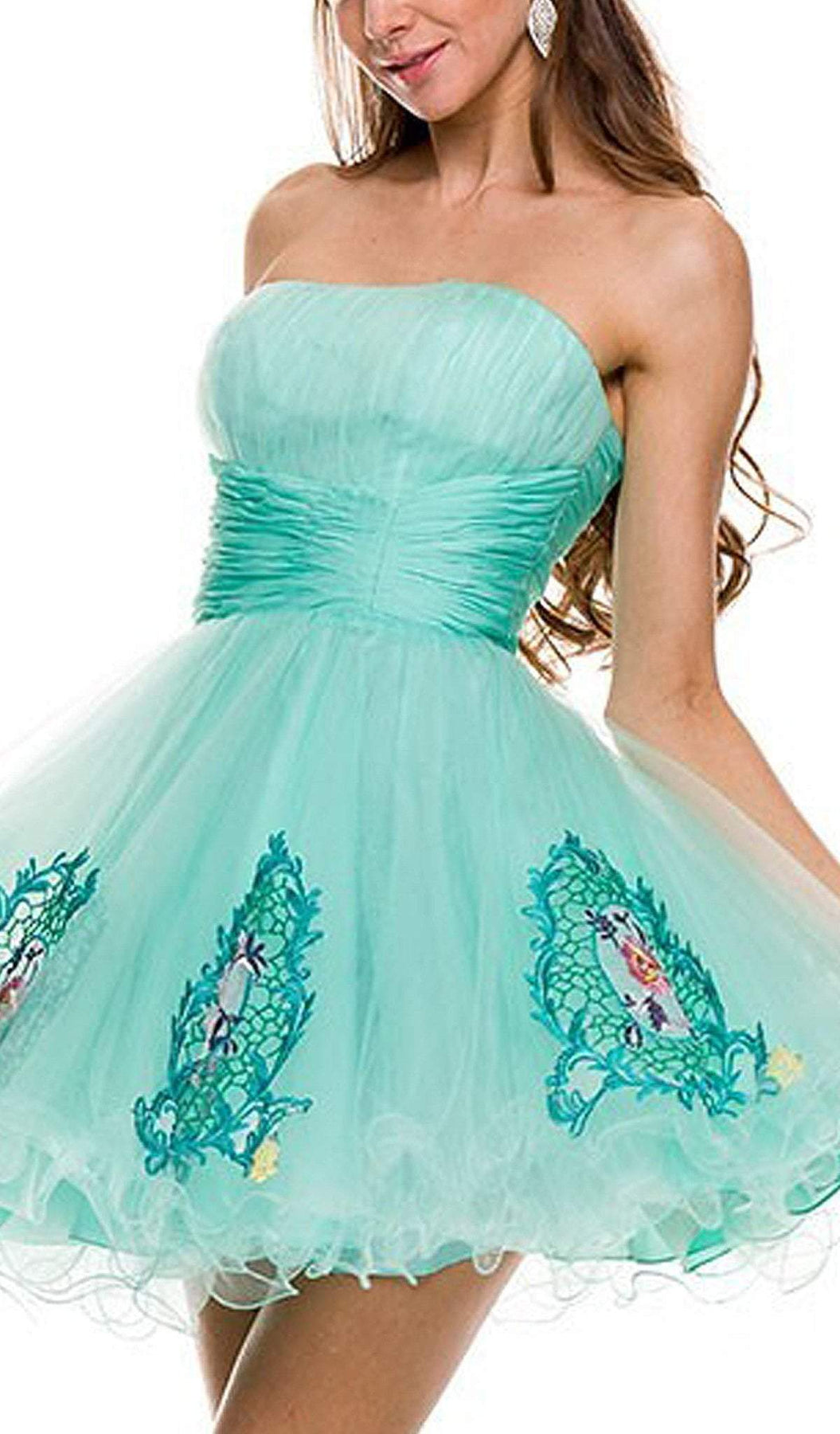 Nox Anabel - 6041 Ruched A-Line Dress Special Occasion Dress