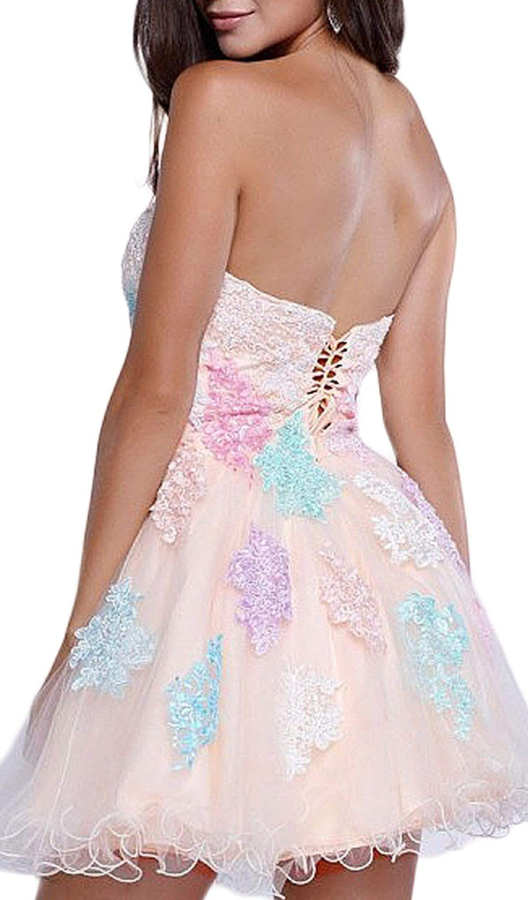 Nox Anabel - 6055 Strapless Tulle Cocktail Dress Special Occasion Dress