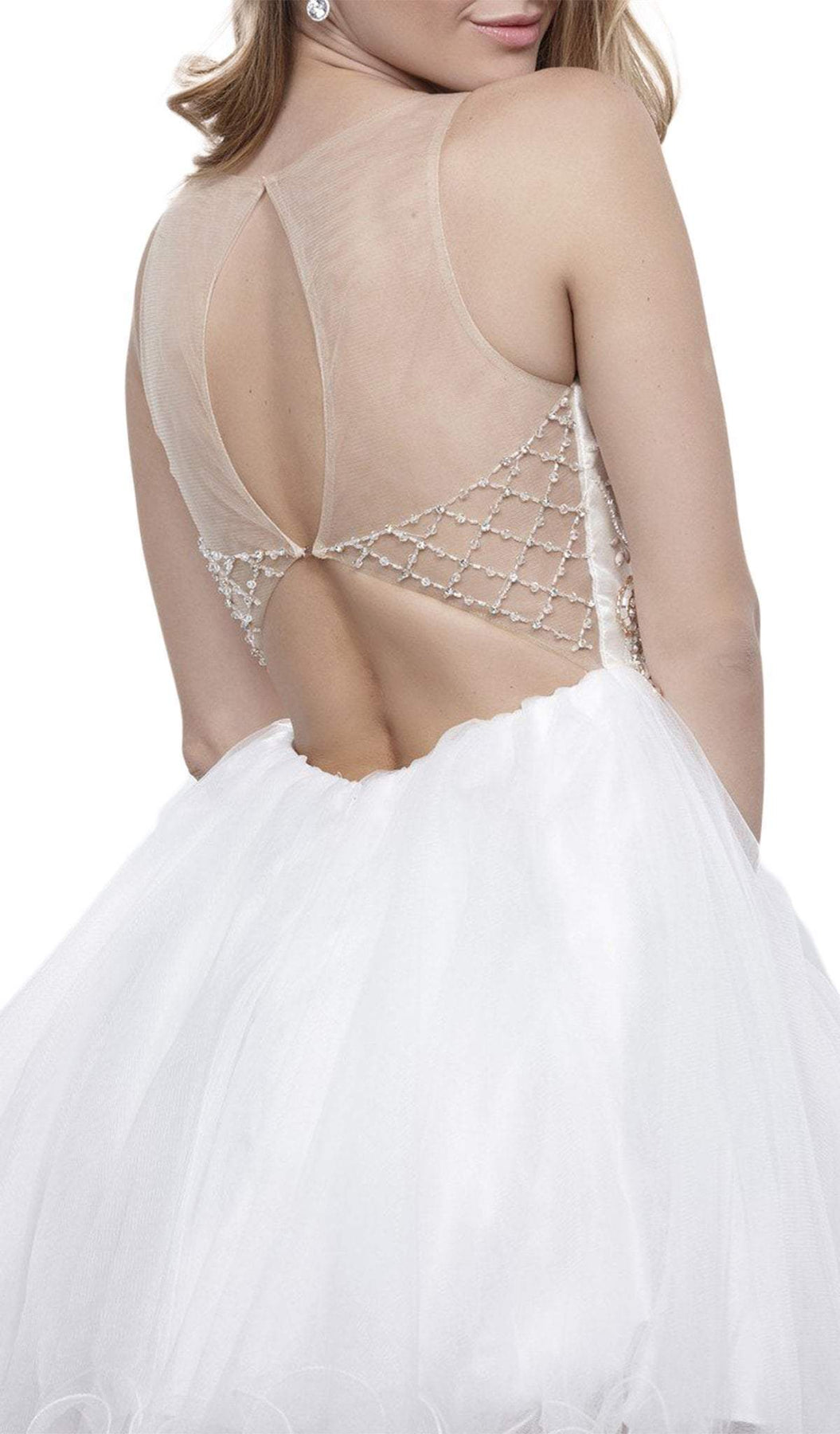 Nox Anabel - 6271 Bead-Embellished Illusion Cocktail Dress Special Occasion Dress