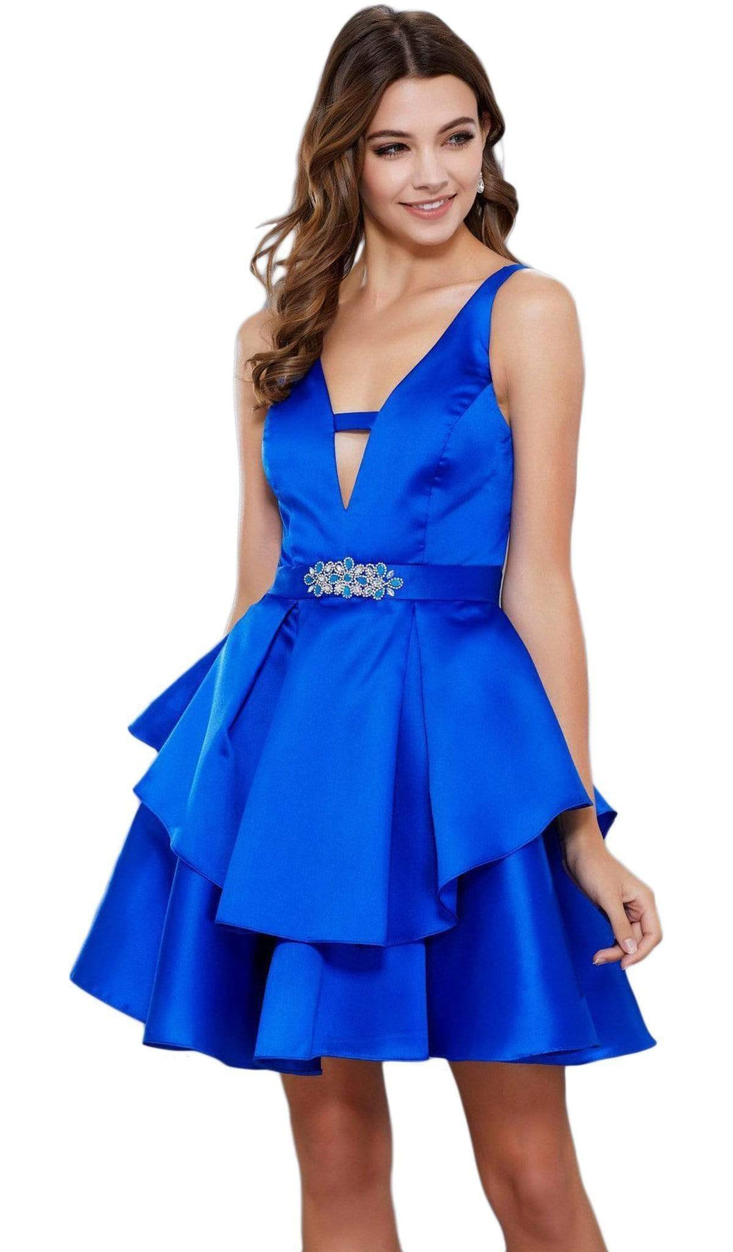 Nox Anabel - 6283 Sleeveless Peplum Cocktail Dress Special Occasion Dress