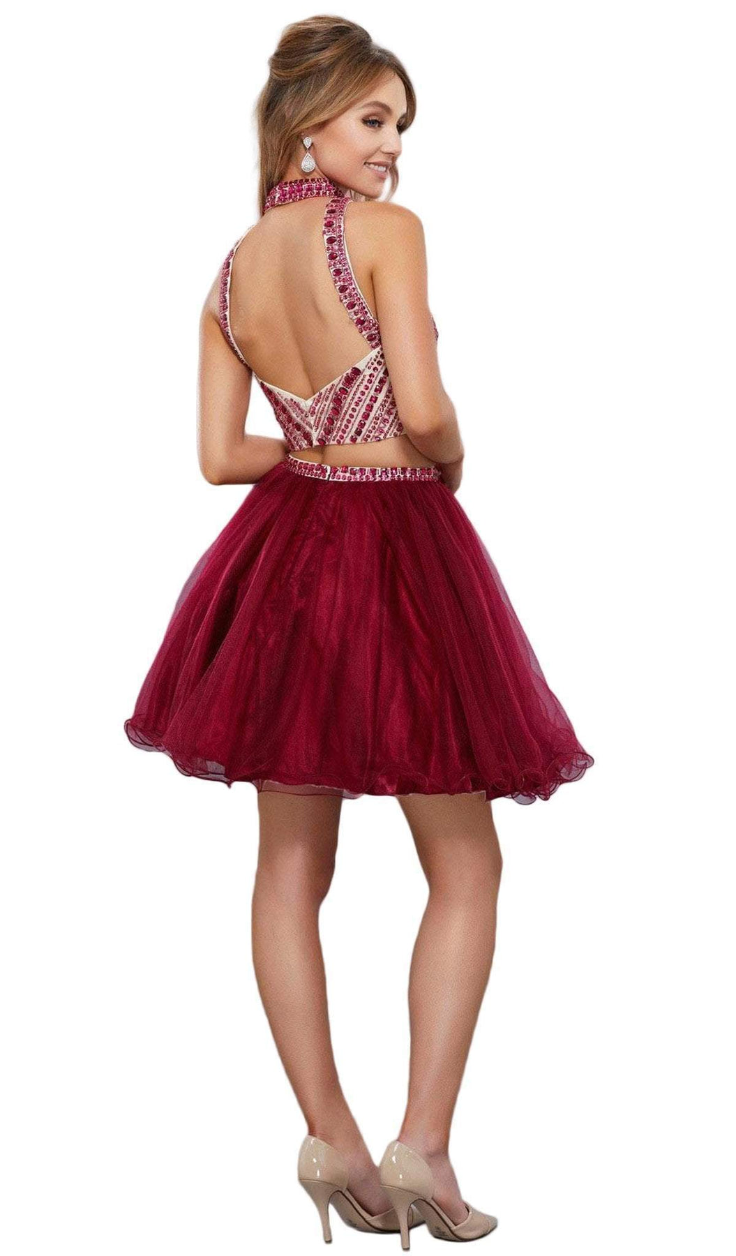 Nox Anabel - 6326 Two Piece Beaded A-line Dress Special Occasion Dress