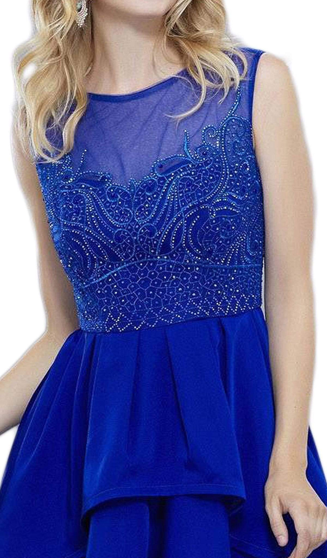 Nox Anabel - 6356 Sleeveless Beaded Tiered A-line Cocktail Dress Special Occasion Dress