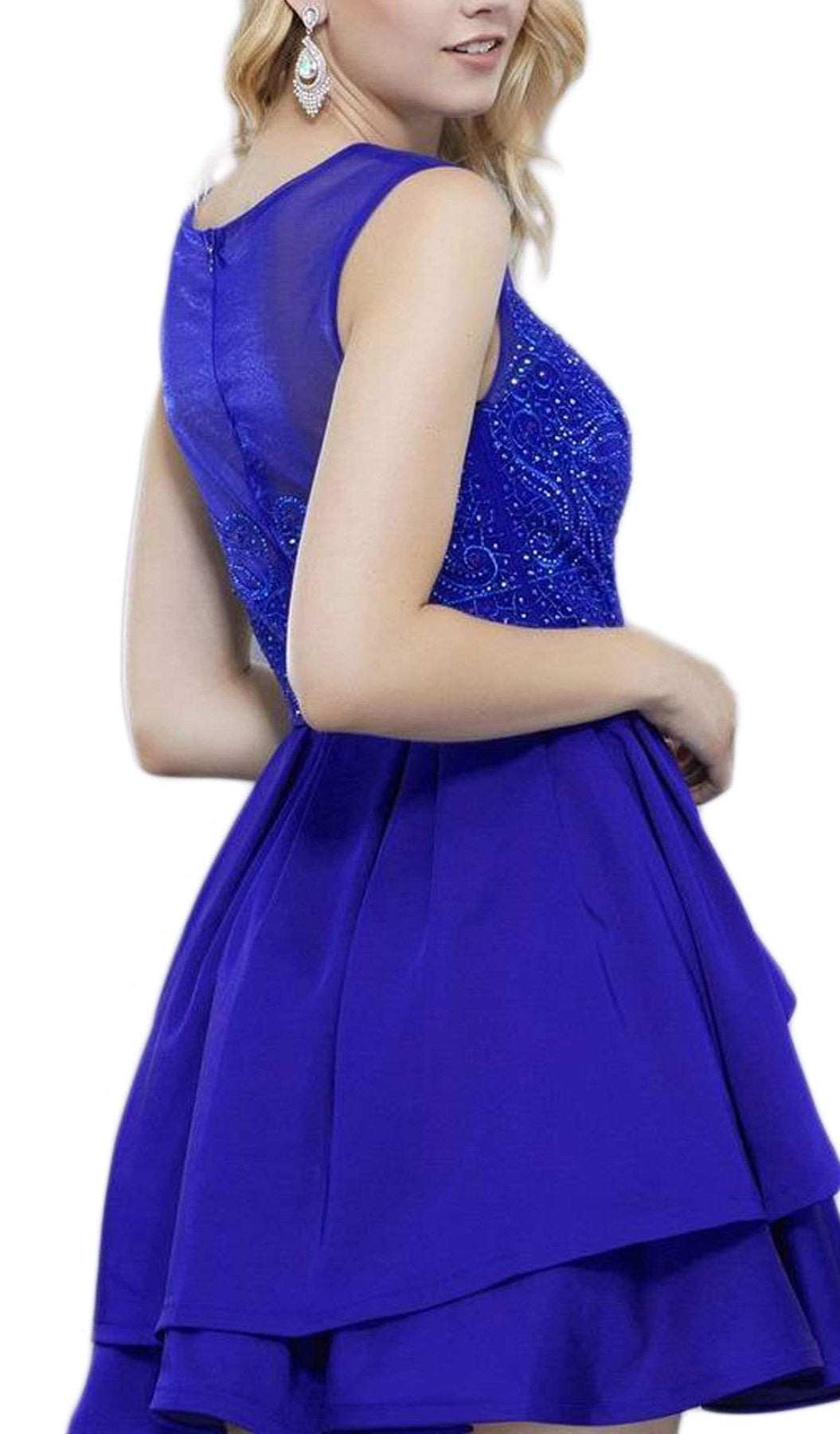 Nox Anabel - 6356 Sleeveless Beaded Tiered A-line Cocktail Dress Special Occasion Dress