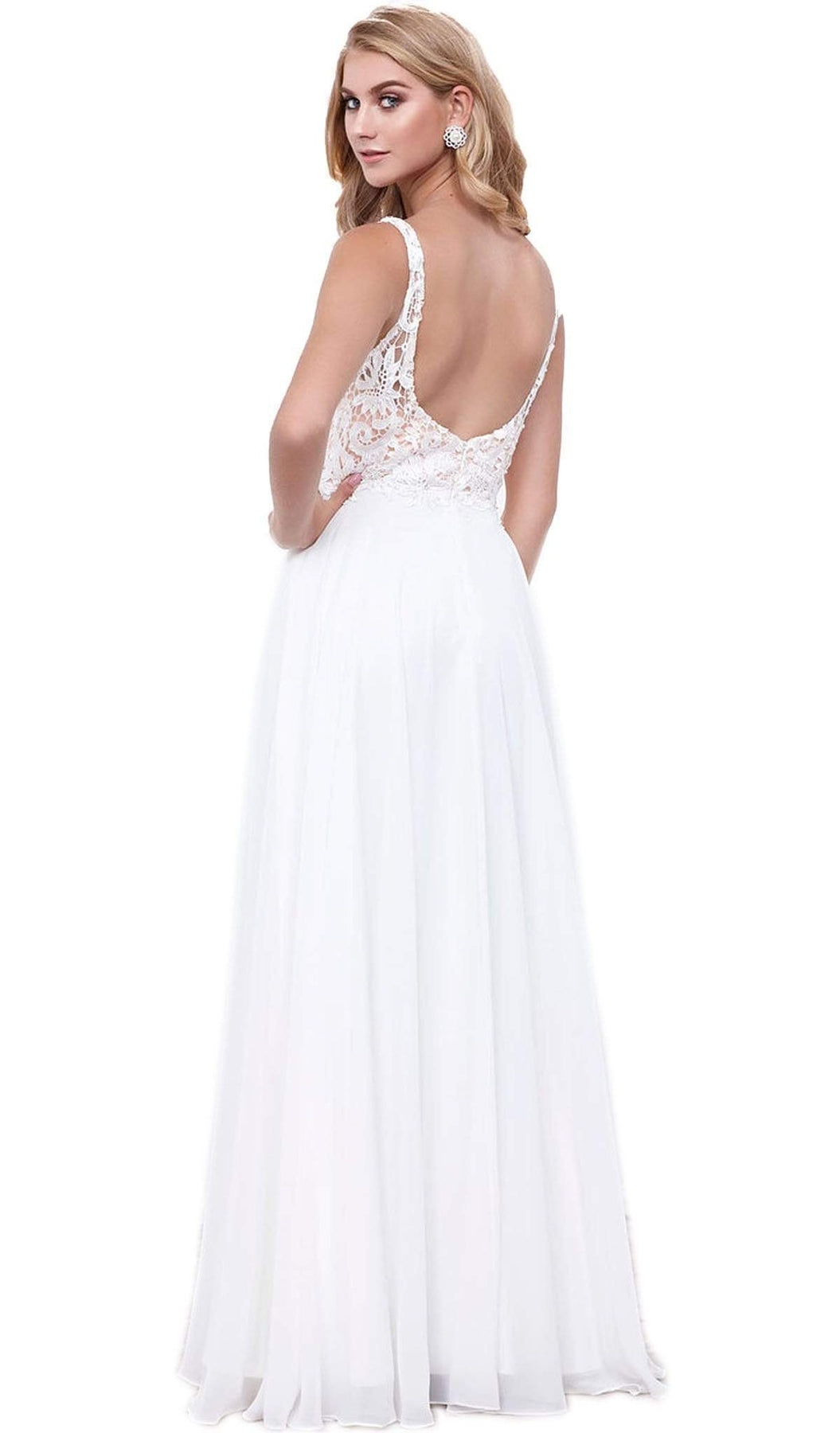 Nox Anabel - 8297 Sleeveless Lace Bodice A-Line Evening Dress Special Occasion Dress