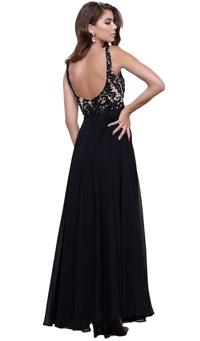 Nox Anabel - 8297 Sleeveless Lace Bodice A-Line Evening Dress Special Occasion Dress