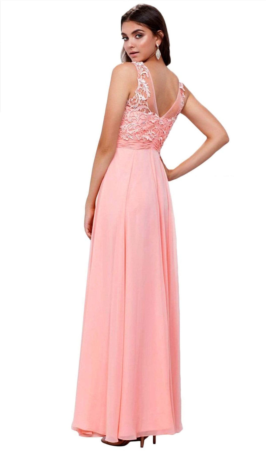 Nox Anabel - 8334 Illusion Applique Ornate Gown Special Occasion Dress