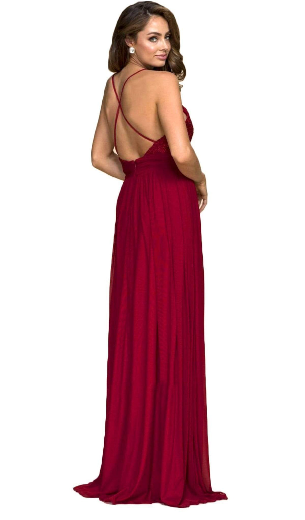 Nox Anabel - A070 Ornate Bodice Empire A-Line Gown Special Occasion Dress