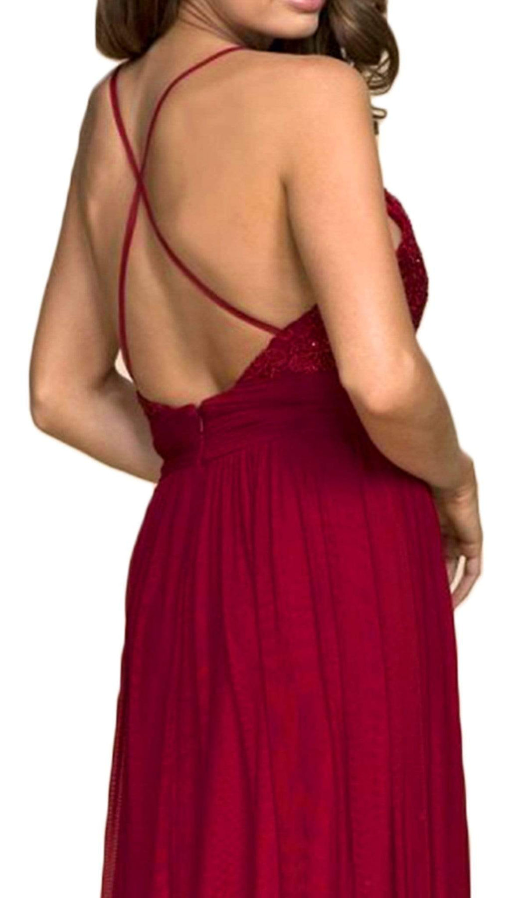 Nox Anabel - A070 Ornate Bodice Empire A-Line Gown Special Occasion Dress