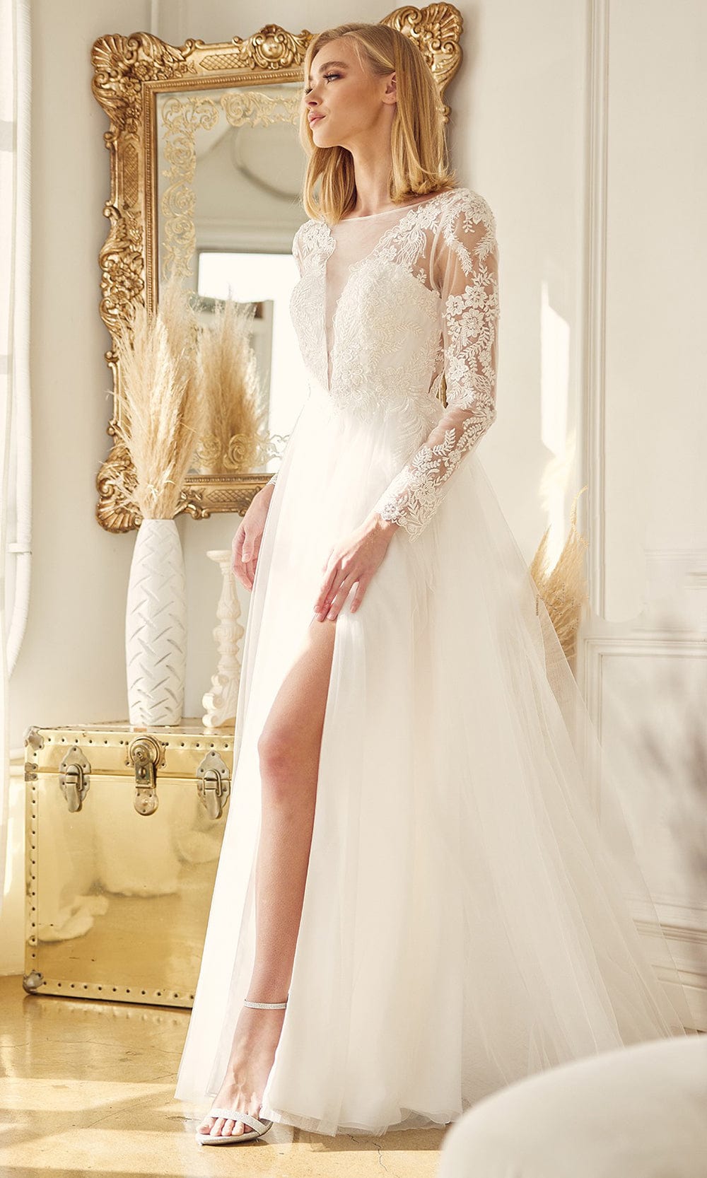 Nox Anabel Bridal JE911 - Illusion Bateau Bridal Gown Bridal Dresses