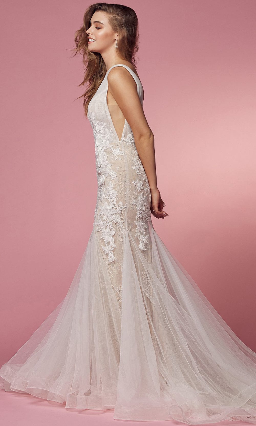 Nox Anabel Bridal JE917 - Plunging V-Neck Bridal Gown Bridal Dresses