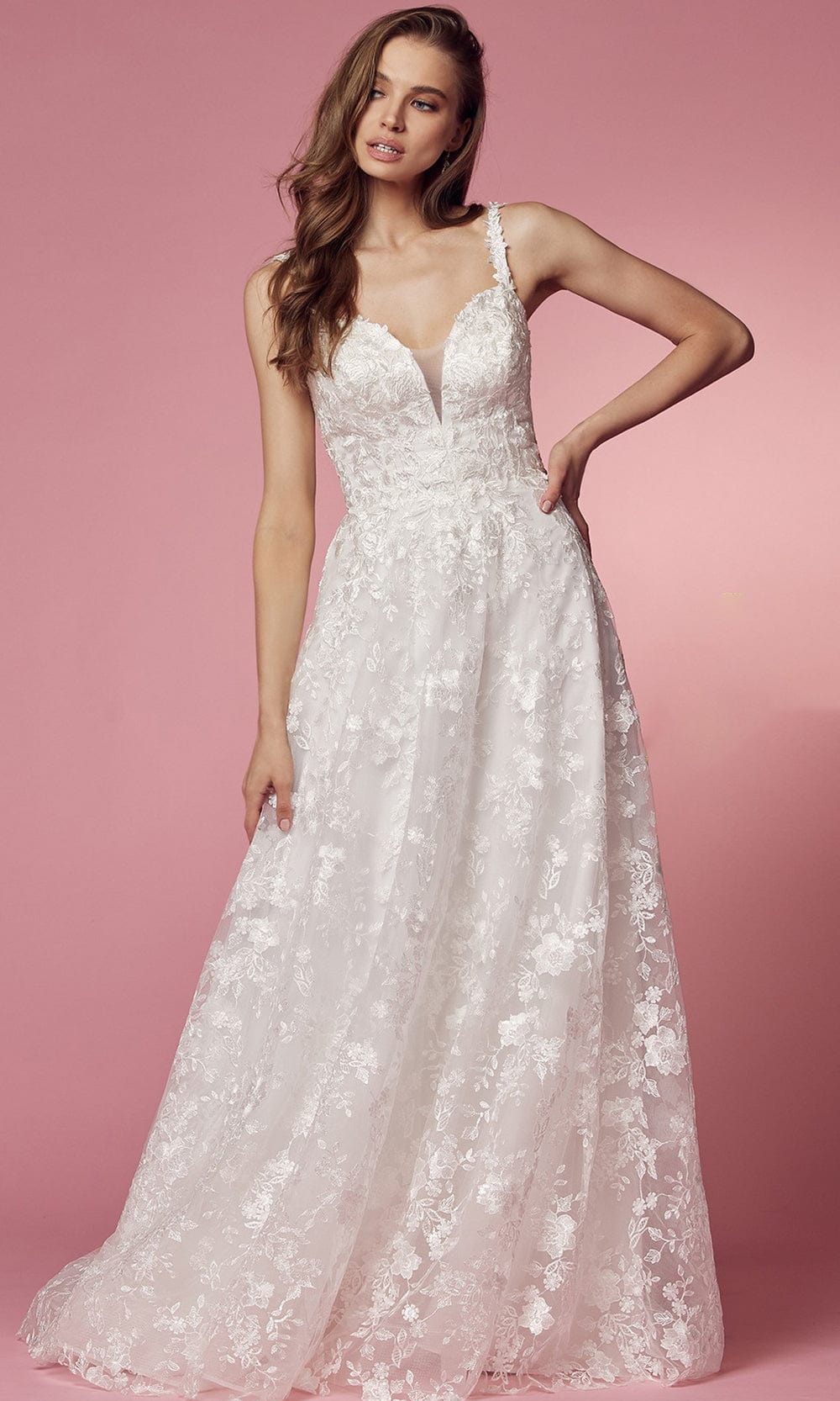 Nox Anabel Bridal JE922 - Lace Sweetheart Bridal Gown Bridal Dresses 2 / White