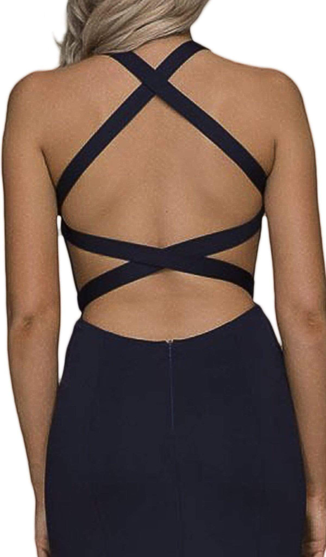 Nox Anabel - C023 Plunging Halter Sheath Dress Special Occasion Dress