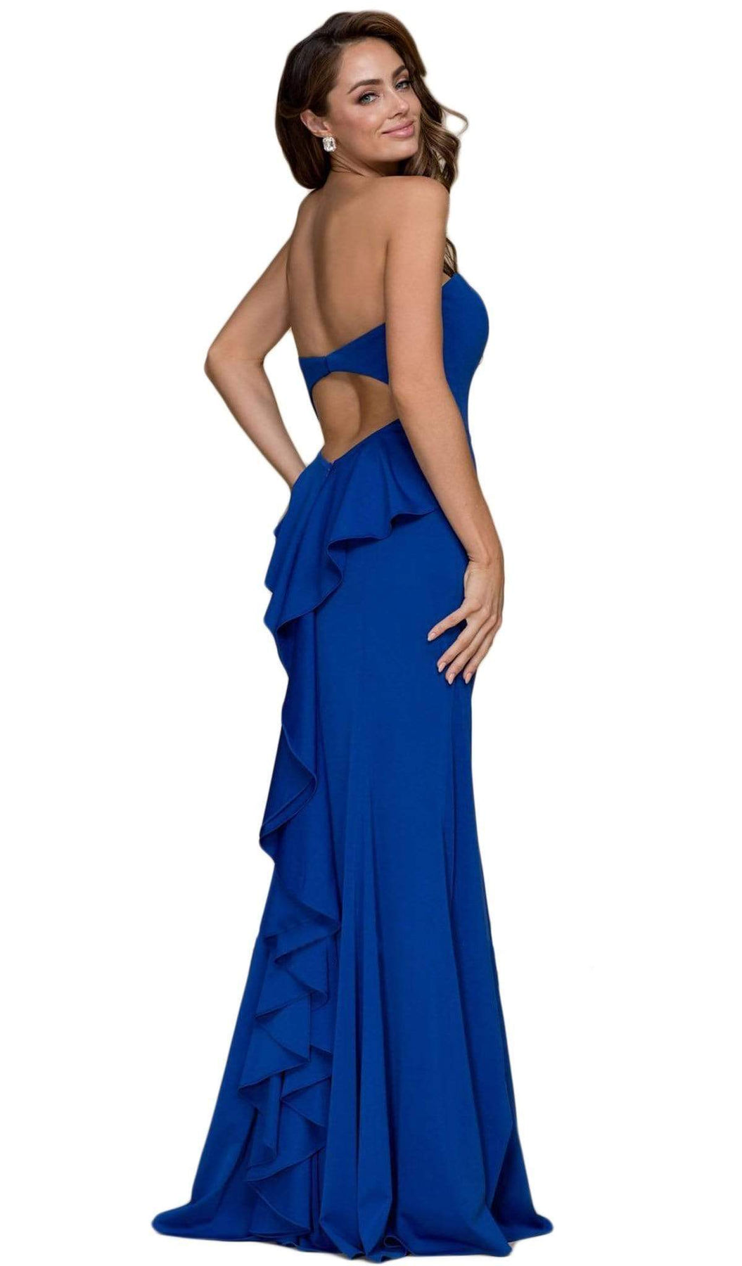 Nox Anabel - E002 Strapless Sweetheart Ruffled Sheath Dress Special Occasion Dress