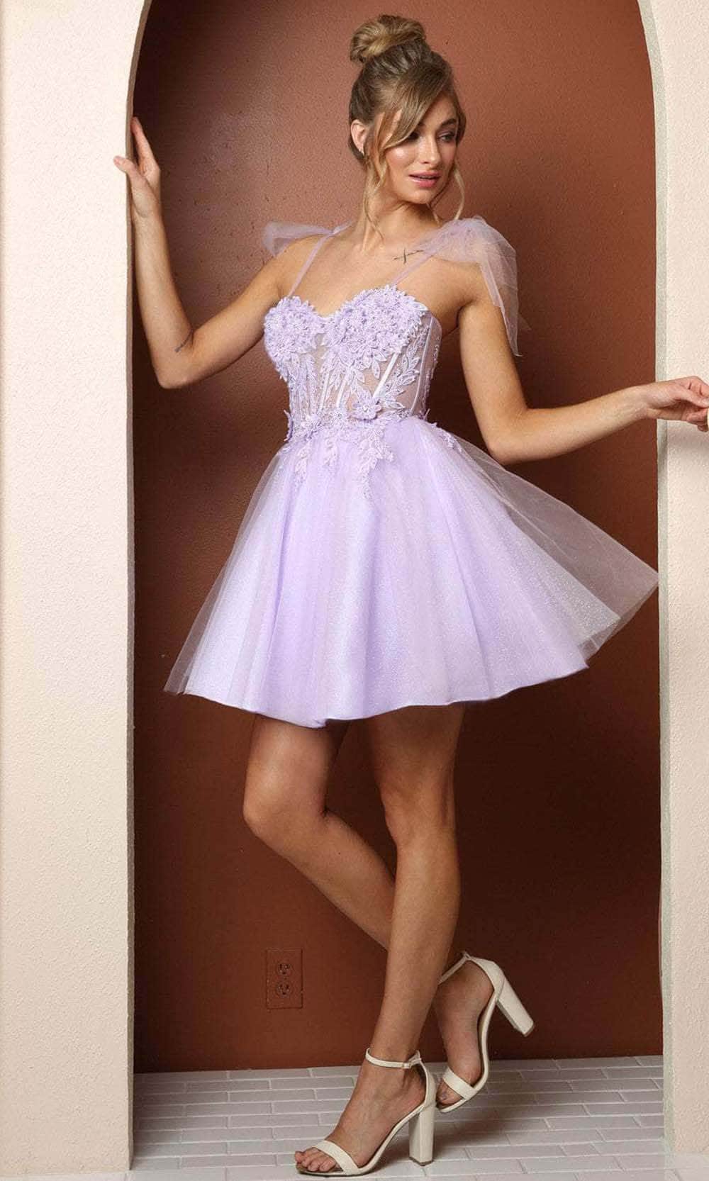 Nox Anabel F728 - Corset Bodice Cocktail Dress Cocktail Dresses