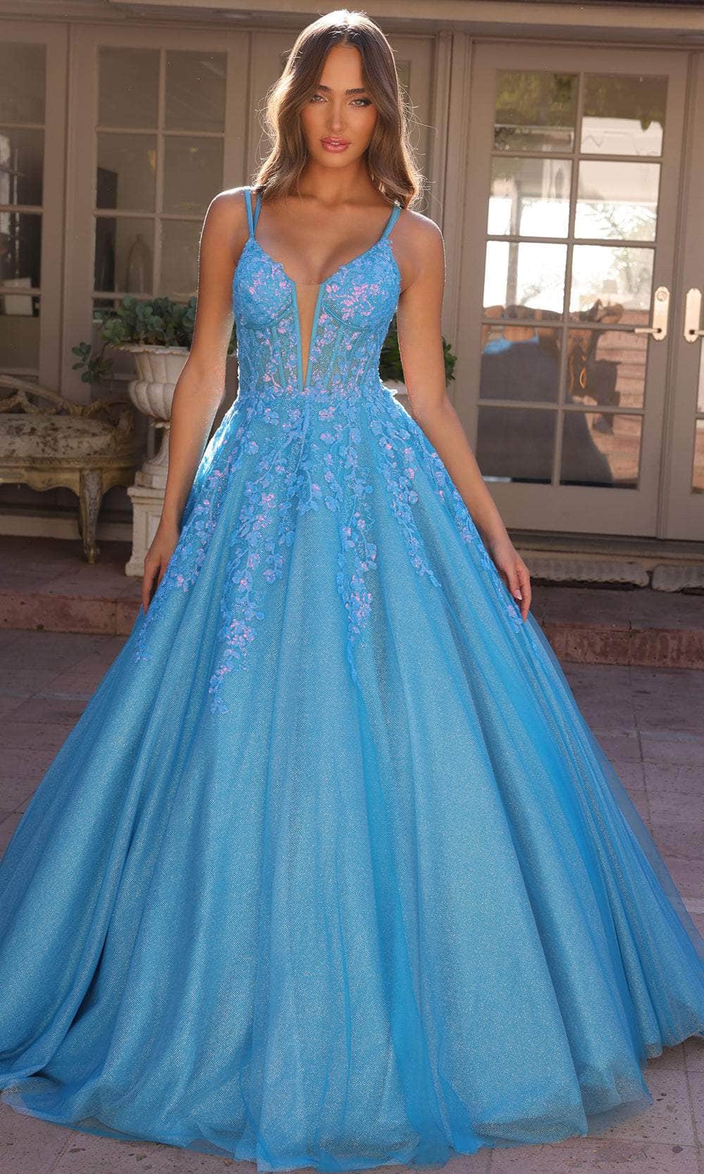 Nox Anabel H1357 - Double Strap Embroidered Ballgown Special Occasion Dresses