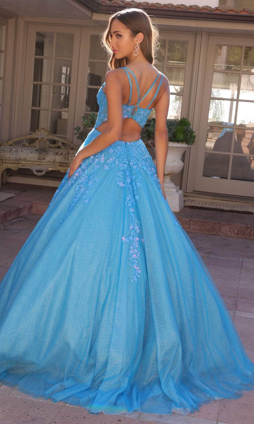 Nox Anabel H1357 - Double Strap Embroidered Ballgown Special Occasion Dresses