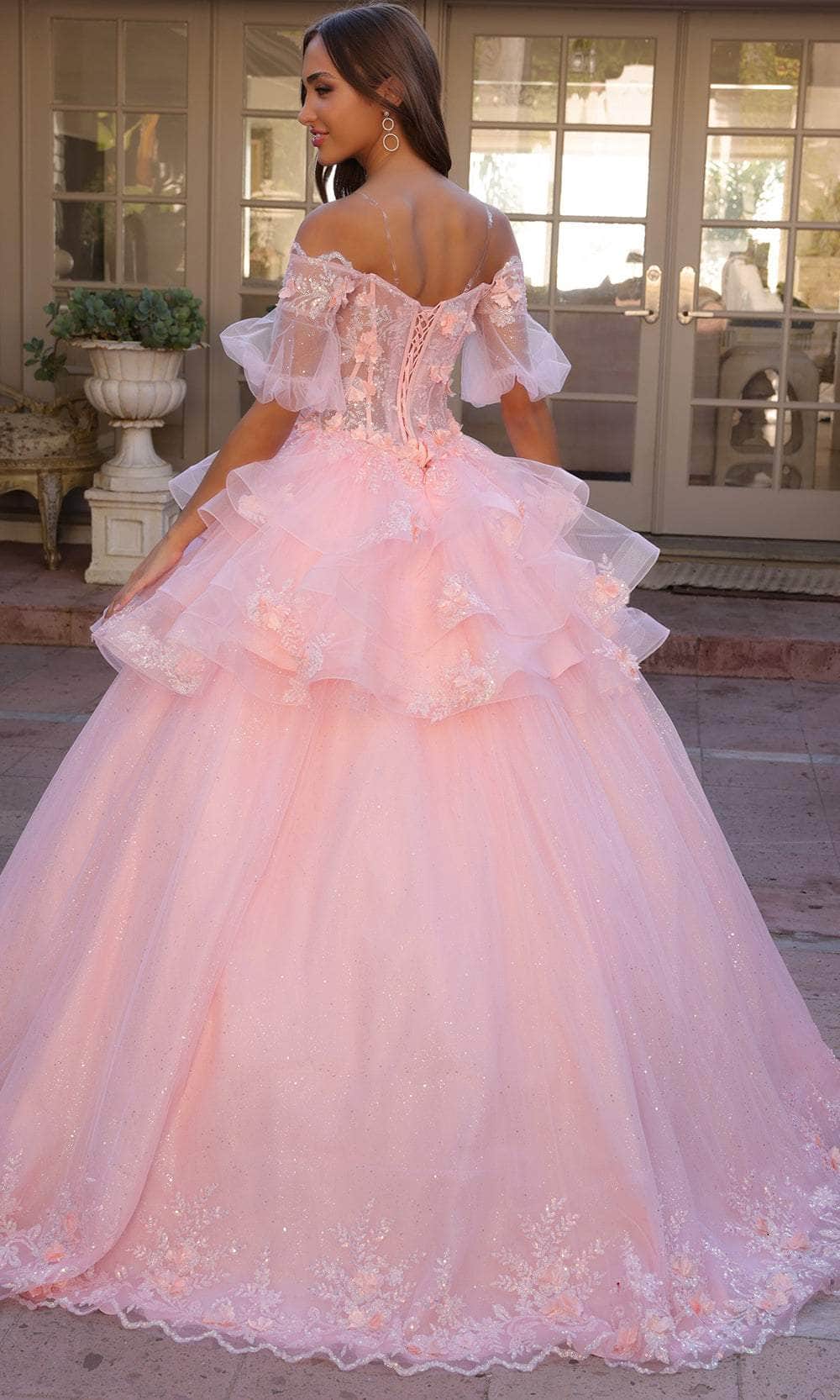 Nox Anabel H1360 - Off Shoulder Ruffle Evening Dress Special Occasion Dresses