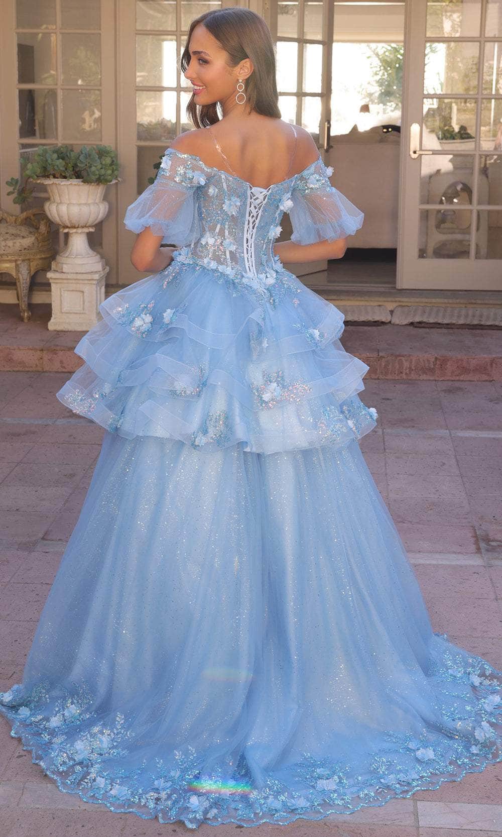 Nox Anabel H1360 - Off Shoulder Ruffle Evening Dress Special Occasion Dresses