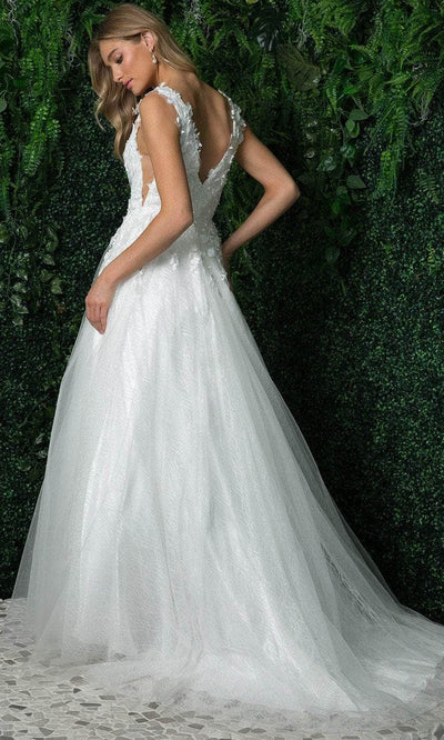 Nox Anabel JR930 - Sleeveless Plunging V-neck Wedding Gown Wedding Dresses