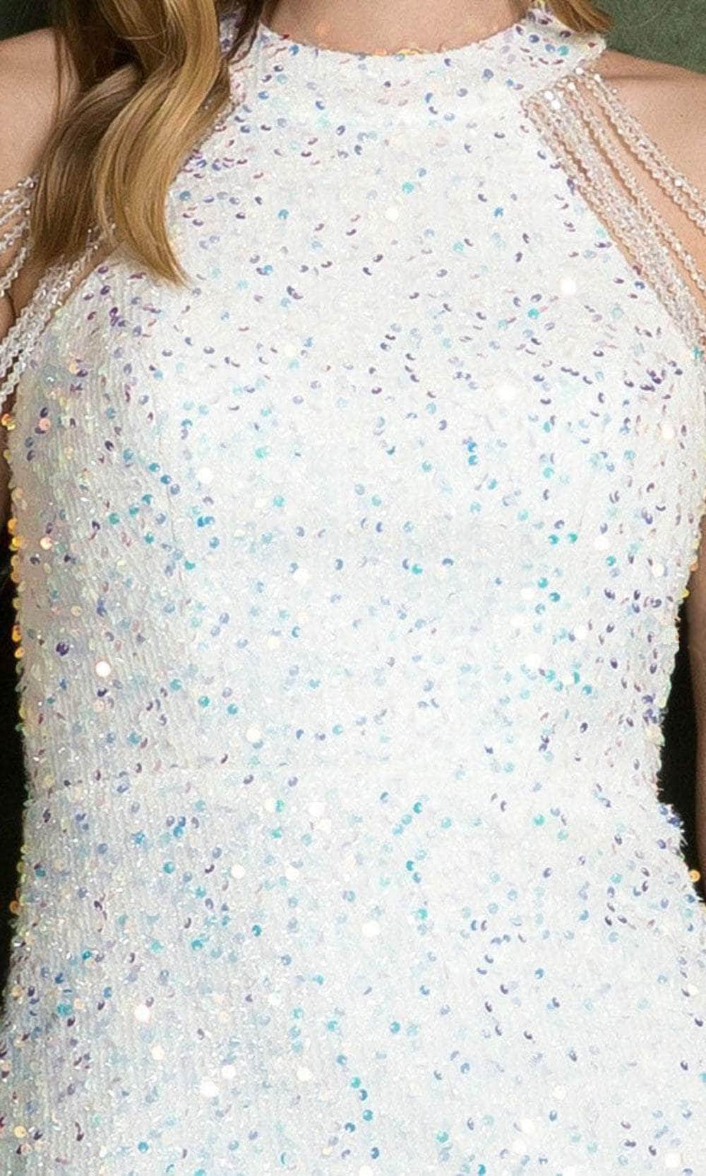 Nox Anabel R748 - Beaded Fringed Sleeve Cocktail Dress Cocktail Dresses