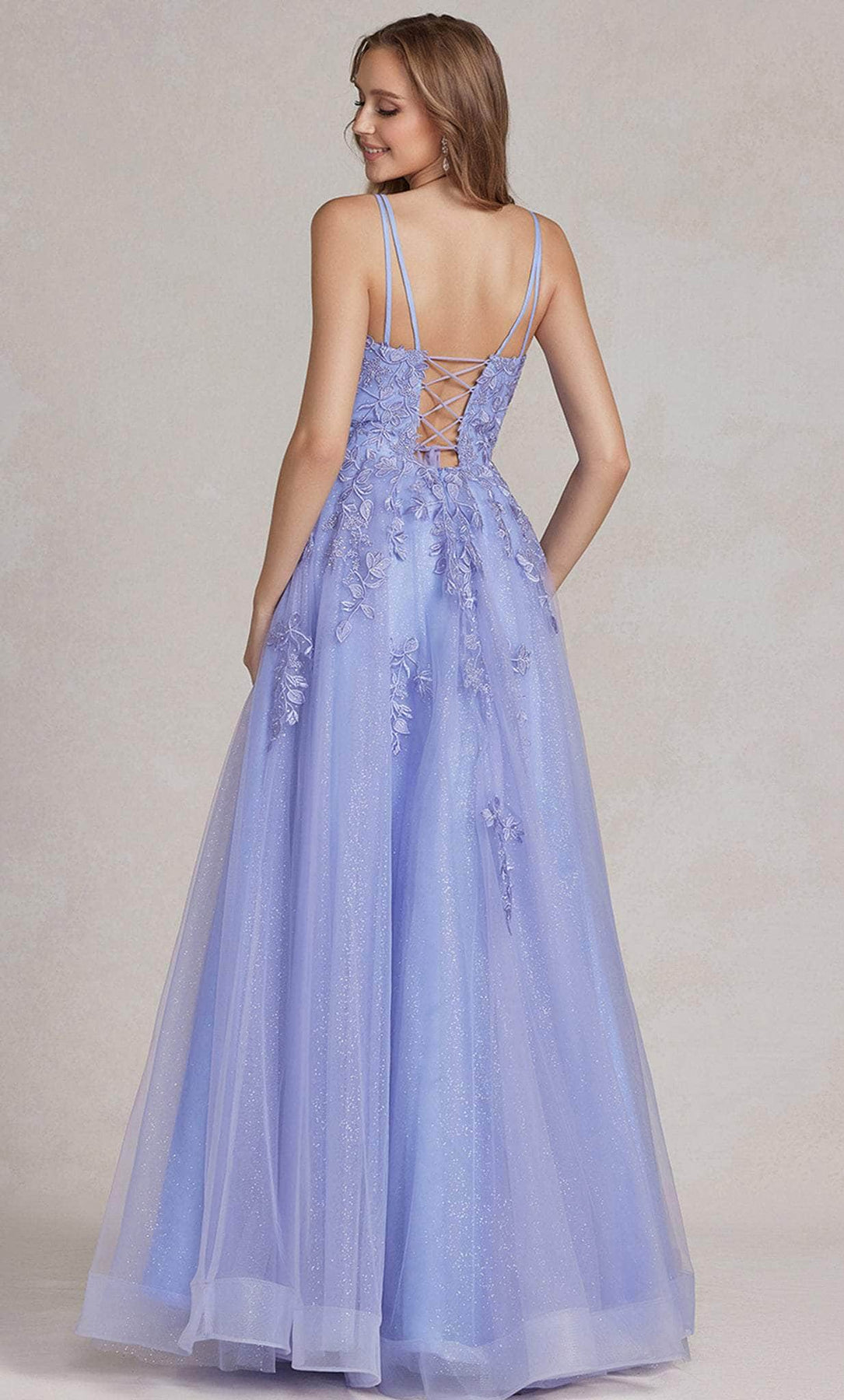 Nox Anabel T1136 - Plunging V-Neck A-line Dress Prom Dresses