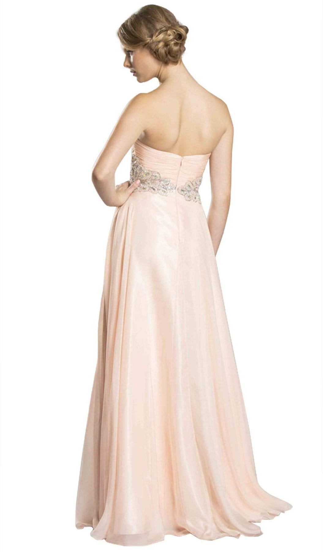 Plunge Sweetheart Neckline Strapless A-Line Prom Dress Prom Dresses