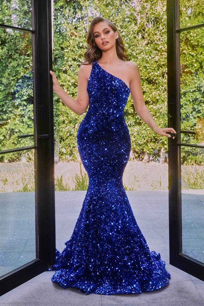 Portia and Scarlett Ps22350 - Long Mermaid Dress - Sleeveless, One Shoulder Strap, Open Back, Fit And Flare, Sweep Train, Hidden Back Zipper ADASA Portia and Scarlett Ps22350 - Long Mermaid Dress - Sleeveless, One Shoulder Strap, Open Back, Fit And Flare, Sweep Train, Hidden Back Zipper ADASA