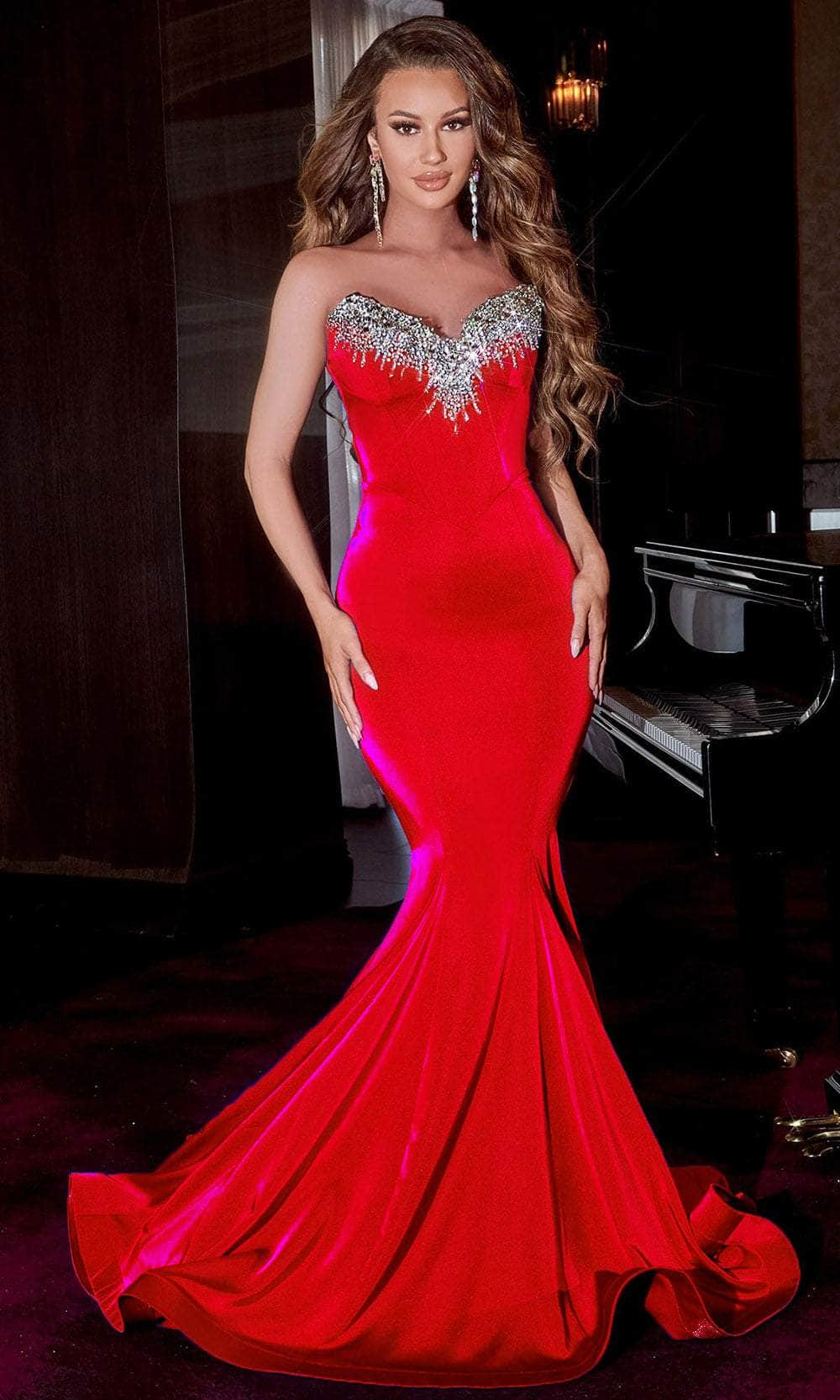 Portia and Scarlett PS23601 - Rhinestone Bustier Prom Dress