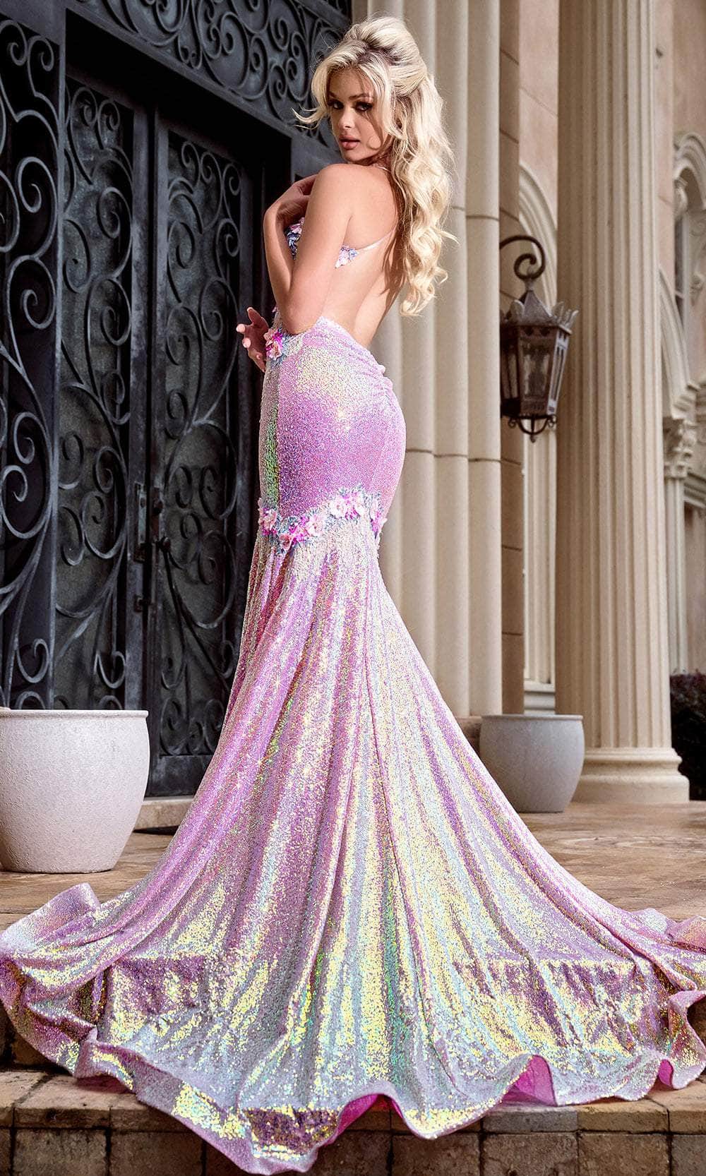 Portia and Scarlett PS24250 - Crisscross Back Embellished Prom Gown Special Occasion Dress