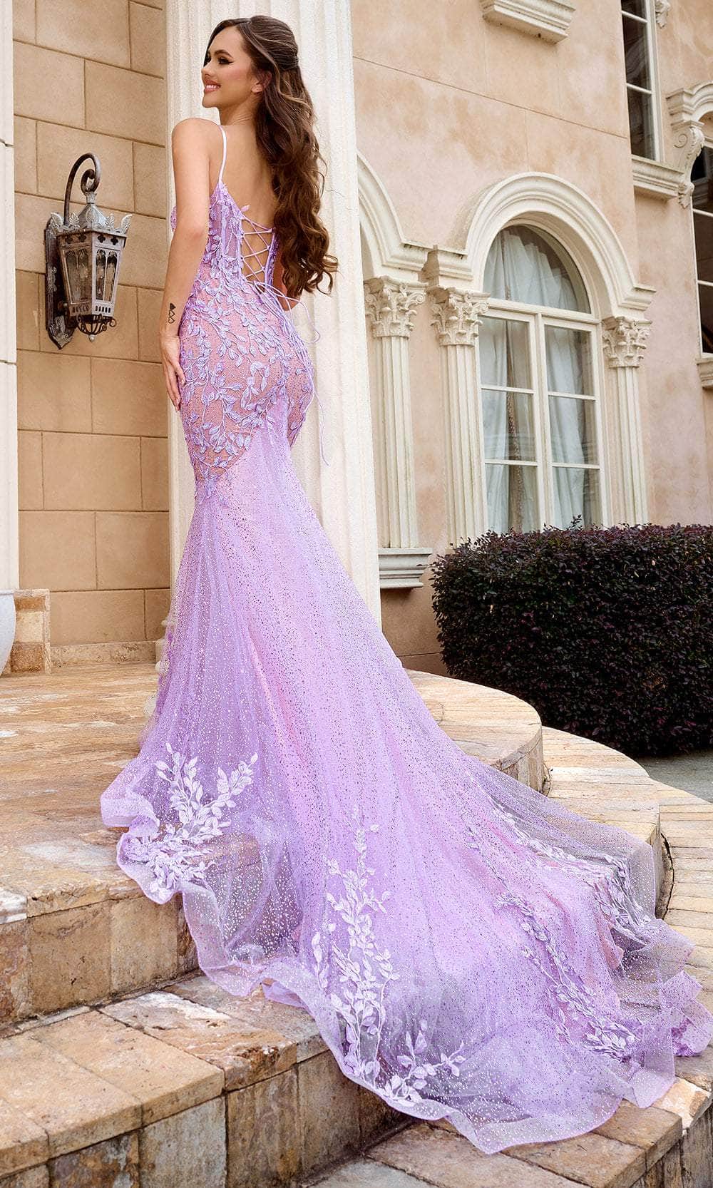 Portia and Scarlett PS24252 - Applique Trumpet Prom Dress Special Occasion Dress