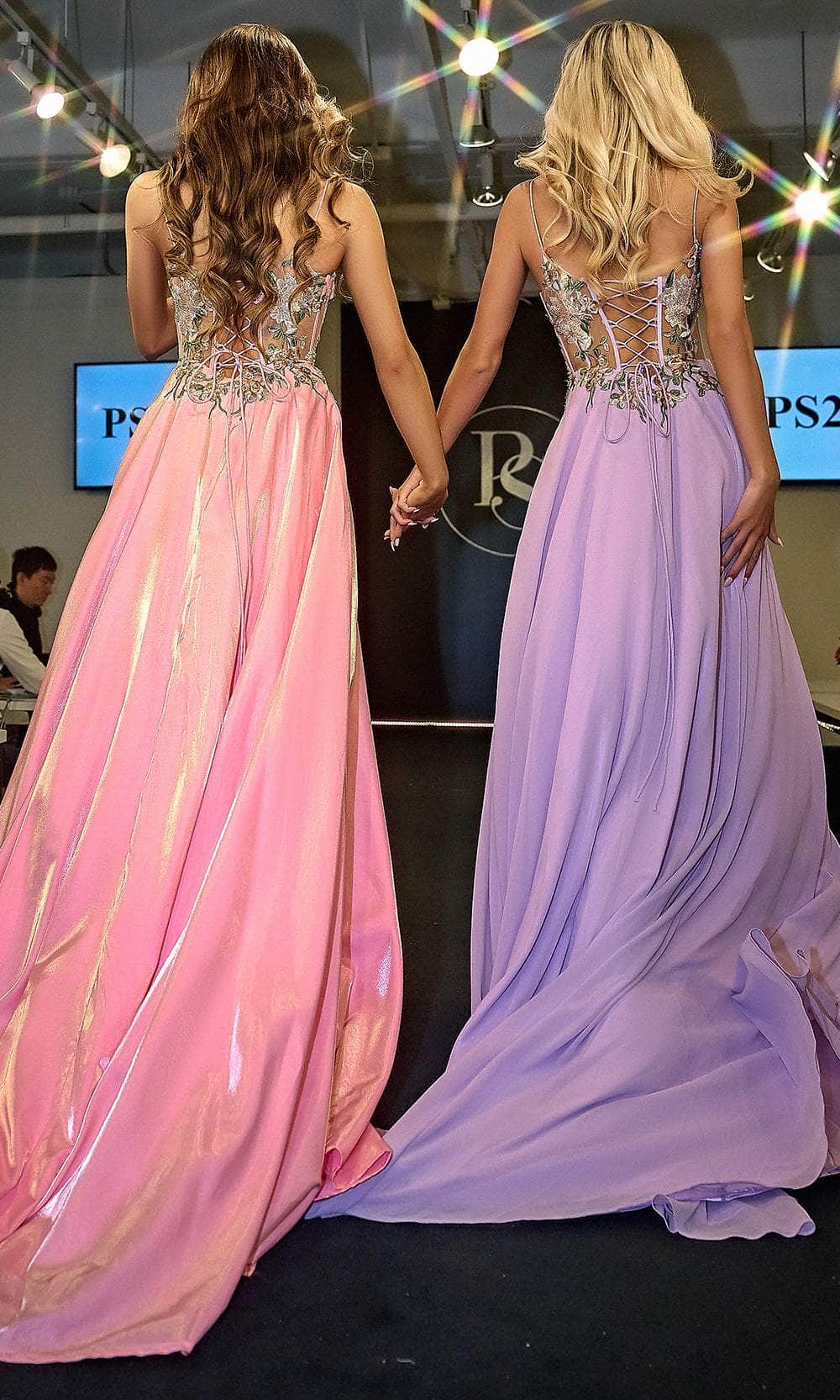 Portia and Scarlett PS24258 - Lace-Up Back A-Line Prom Gown Special Occasion Dress