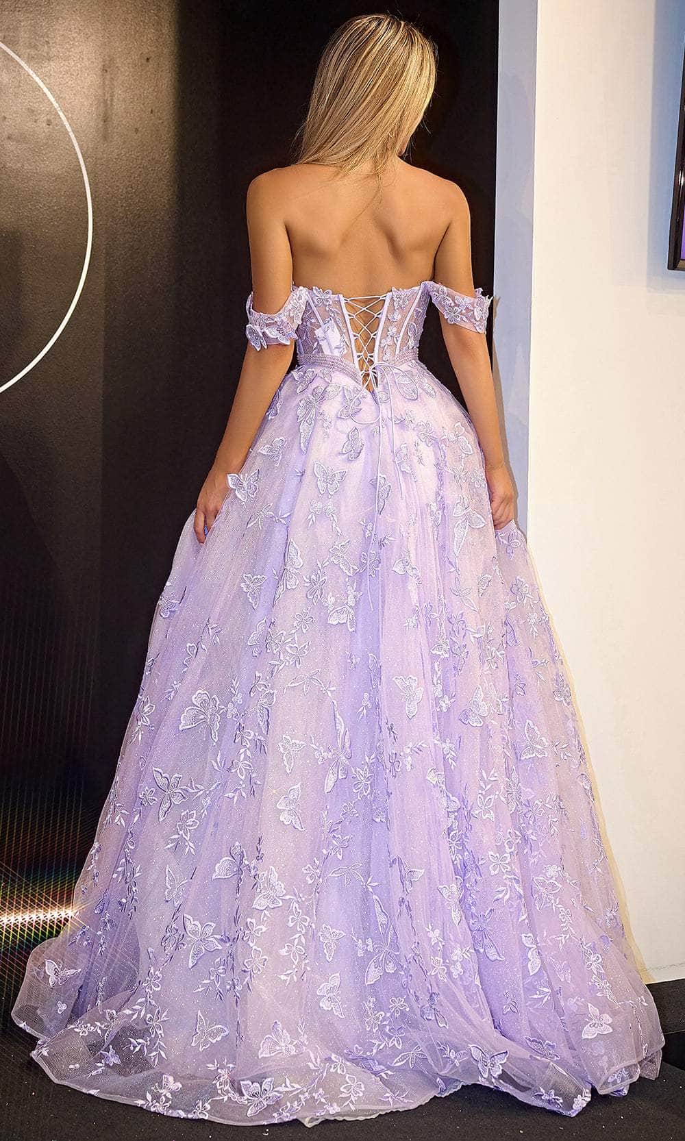 Portia and Scarlett PS24513X - Lace Detailed A-Line Prom Dress Special Occasion Dress
